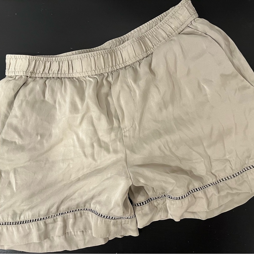 Club Monaco Sage Green Shorts with Elastic Waistband
